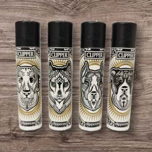 Clipper Large 4er Set - Tattoo Dogs - Red Pin