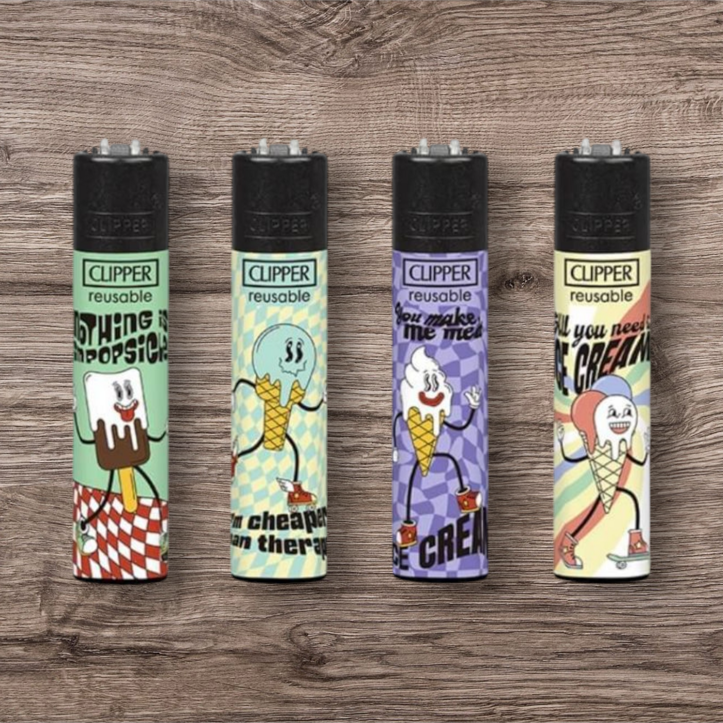 Clipper Large 4er Set - Trendy Sentences -