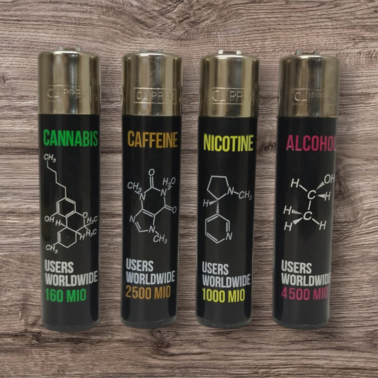 Clipper Large 4er Set - Moleküle - Red Pin