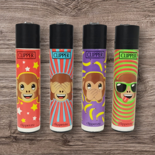 Clipper Large 4er Set - Monkey emoji -