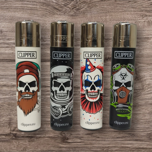 Clipper Large 4er Set - Skulls 12 - Red Pin