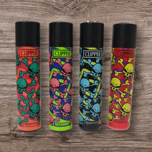 Clipper Large 4er Set - Skulls X - Red Pin