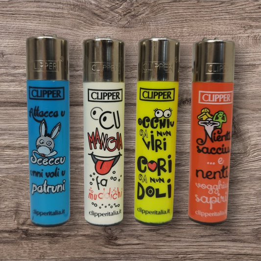 Clipper Large 4er Set - Souvenir Sicilia - Red Pin