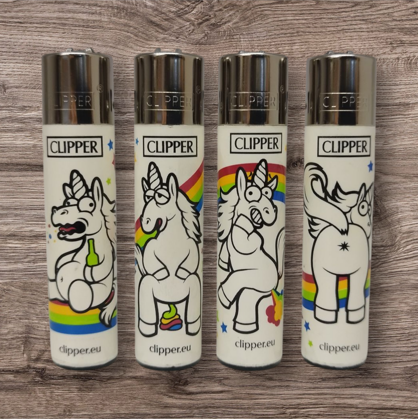 Clipper Large 4er Set - Unicorn 2 - Red Pin