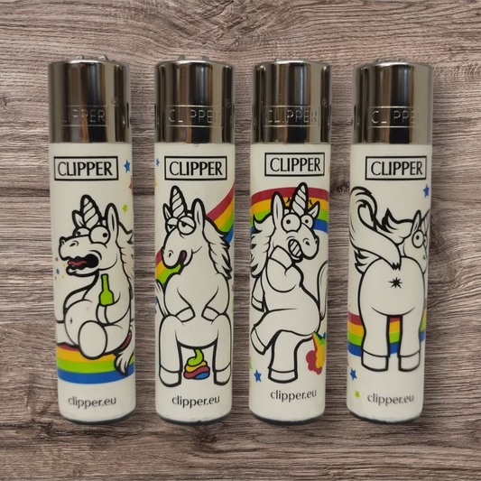 Clipper Large 4er Set - Unicorn 2 - Red Pin