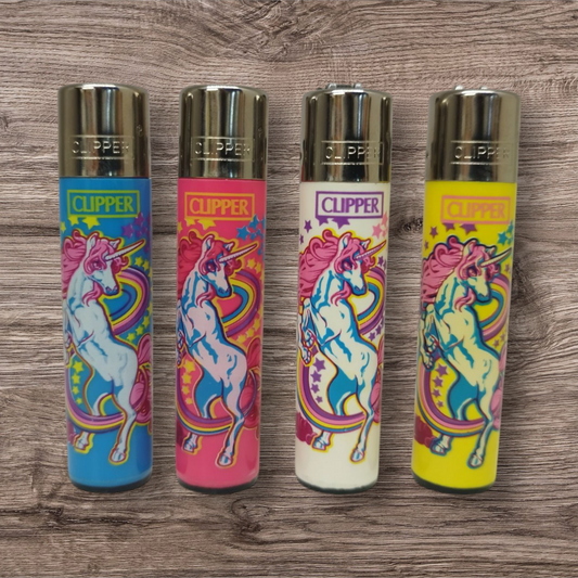 Clipper Large 4er Set - Einhörner - Red Pin
