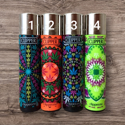 Clipper Large - w..d Mandala #2 - Red Pin