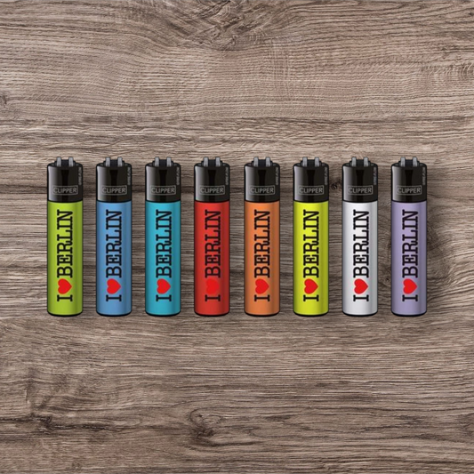 Clipper Large 8er Set - I love Berlin Transparent -