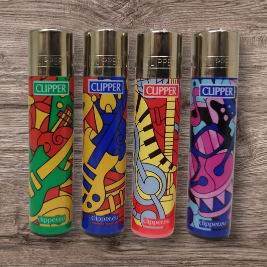 Clipper Large 4er Set - Cubism Music - Red Pin