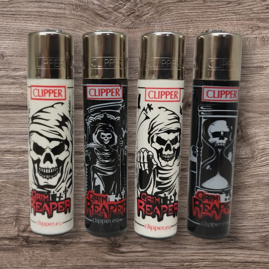 Clipper Large 4er Set - skulls 8 - Red Pin