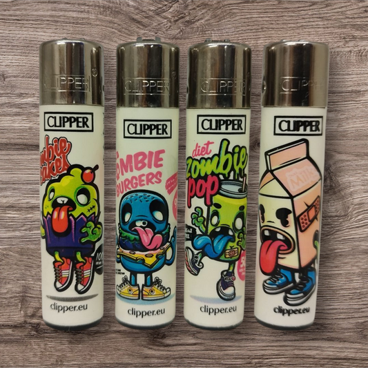 Clipper Large 4er Set - Zombie Food 2 - Red Pin