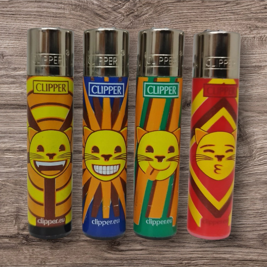 Clipper Large 4er Set - emoji Cat -