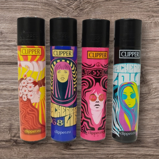 Clipper Large 4er Set - Hippie Motive 1 -