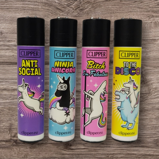 Clipper Large 4er Set - Einhorn Slogan -