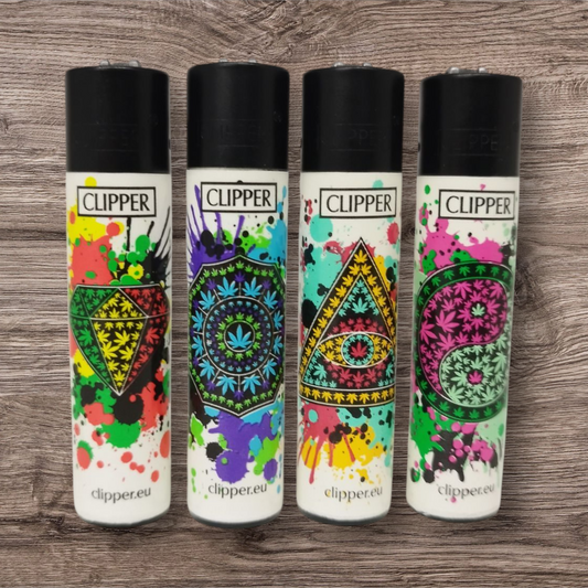 Clipper Large 4er Set -Splatter Leaf Symbols -
