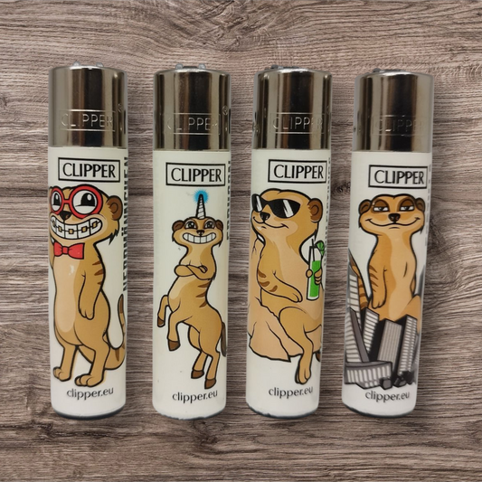 Clipper Large 4er Set - Erdmännchen - Red Pin