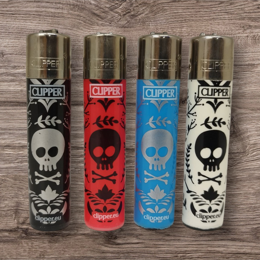 Clipper Large 4er Set - Skulls 3 - Red Pin