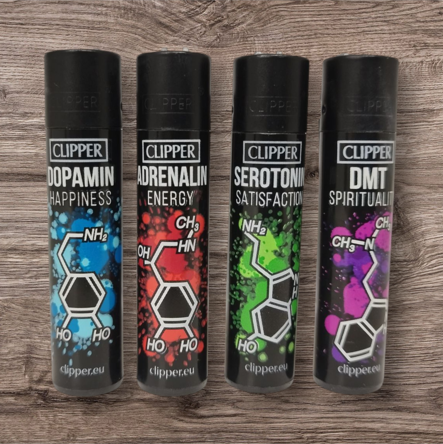 Clipper Large 4er Set - Molecules 2 - Red Pin