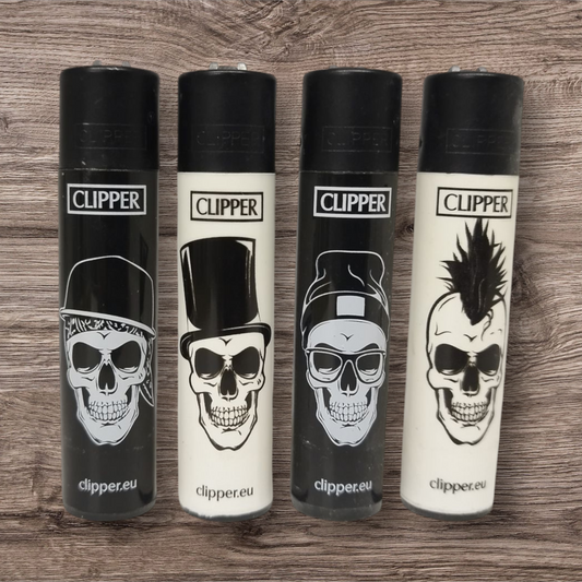 Clipper Large 4er Set - Skulls 10 - Red Pin