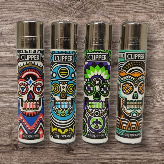 Clipper Large 4er Set - Ethno Skulls -