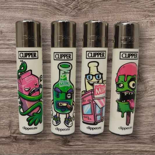 Clipper Large 4er Set - Zombie Food 1 - Red Pin