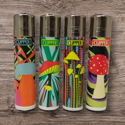 Clipper Large 4er Set - Mushroom - Red Pin