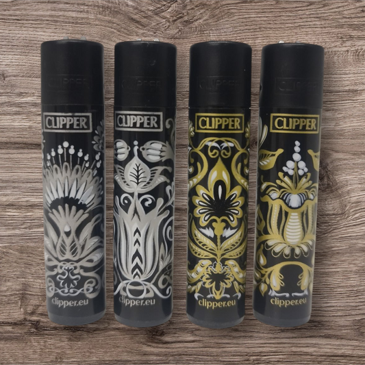 Clipper Large 4er Set - Tribez Flowers - Erste Auflage Red Pin