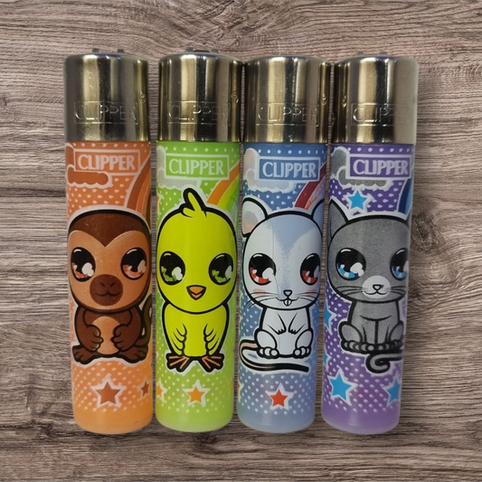 clipper Large 4er Set - Cute Animal 3 Red Pin