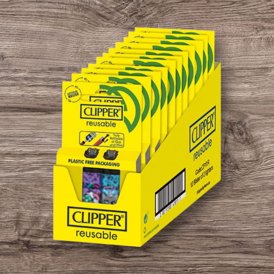Clipper Feuerzeuge Classic Large "Wechselnde Motive" im 2er Blister