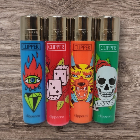 Clipper Large 4er Set - Skulls Tattoo 1 -