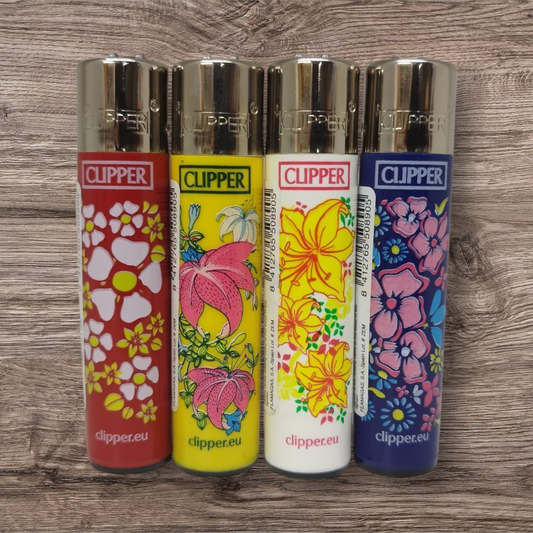 Clipper Large 4er Set - Flowers Love - Red Pin