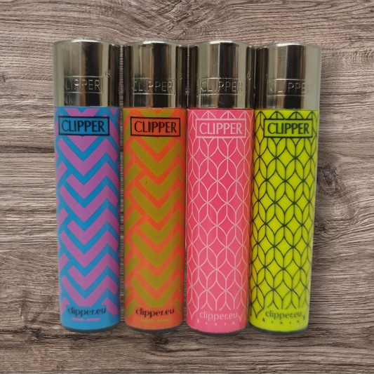 Clipper Large 4er Set - Fluo Patern -