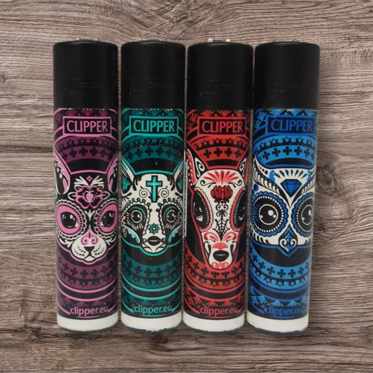 Clipper Large 4er Set - Muerta Animals - Red Pin