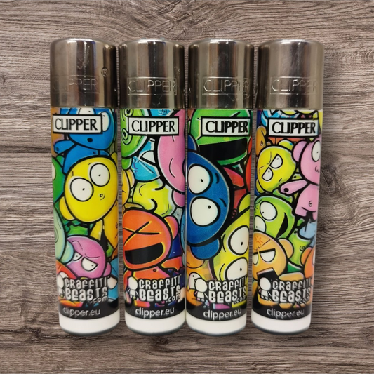 Clipper Large 4er Set - Graffiti Beast - Red Pin