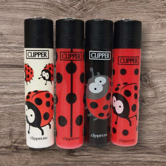 Clipper Large 4er Set - Ladybirds - Red Pin