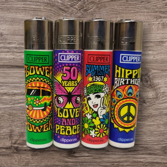 Clipper Large 4er Set - Hippie - Red Pin