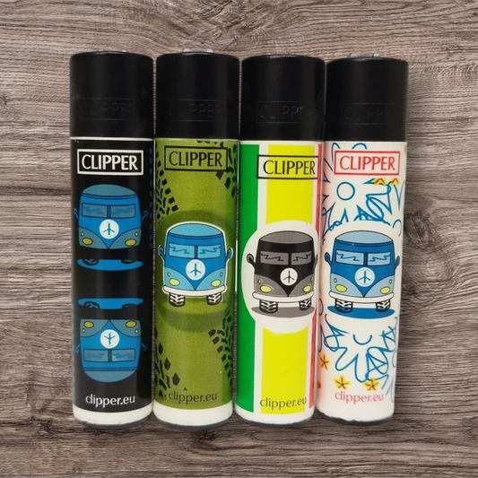 Clipper Large 4er Set - Hippie Van - Red Pin