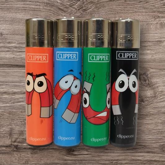 Clipper Large 4er Set - Magnet Eyes - Red Pin