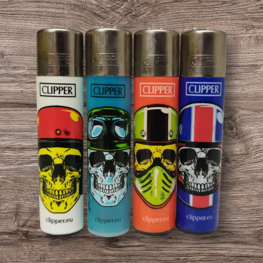 Clipper Large 4er Set - Skulls 9 - Red Pin