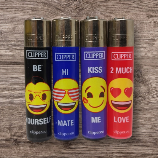 Clipper Large 4er Set - Emoji Message - Red Pin