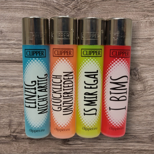 Clipper Large 4er Set - Slogans #8 - Red Pin