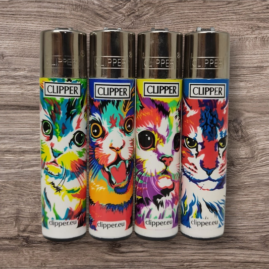 Clipper Large 4er Set - Katzen - Red Pin