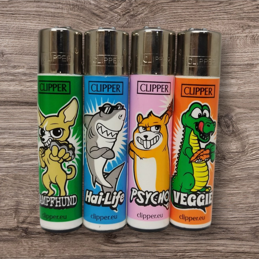 Clipper Large 4er Set - Animals - Red Pin