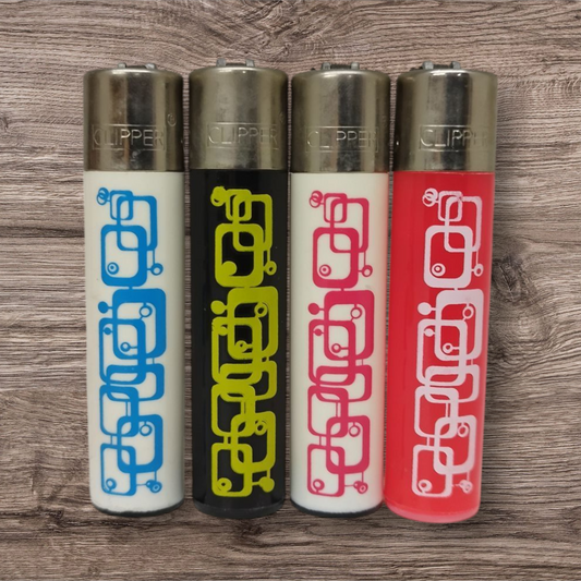 Clipper Large 4er Set - Retro - Red Pin