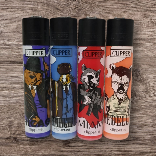 Clipper Large 4er Set - Gangster - Red Pin