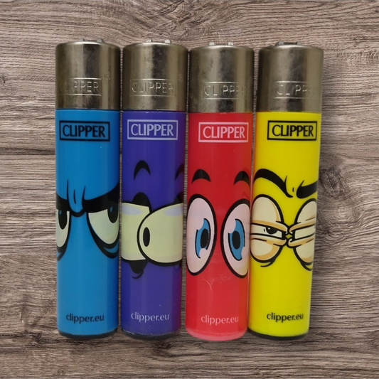 Clipper Large 4er Set - Faces 3 - Red Pin