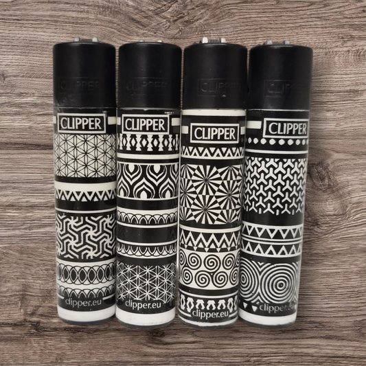 Clipper Large 4er Set - Geometric 2 - Red Pin