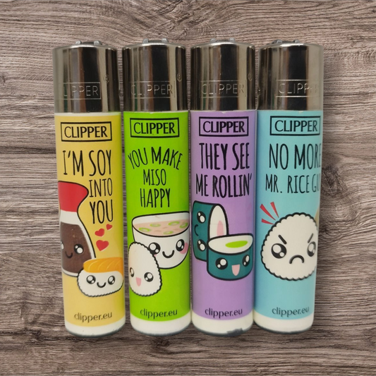 Clipper Large 4er Set - Sushi Fun - Red Pin