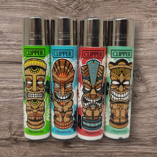Clipper Large 4er Set - Tiki#2 -Red Pin