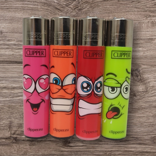 Clipper Large 4er Set - Eye Faces - Red Pin